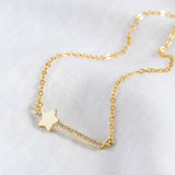 Crystal Bar Necklace with Star Detail