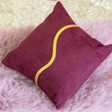 Image shows Gold Plated Flat Snake Chain Bracelet on a maroon jewellery pillow.