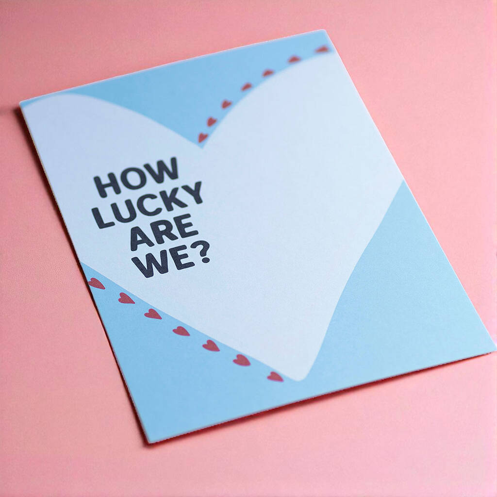 Love quote A5 print in modern typography with blue and white background