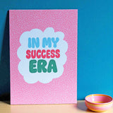 In My Success Era motivational A5 art print with bold retro lettering