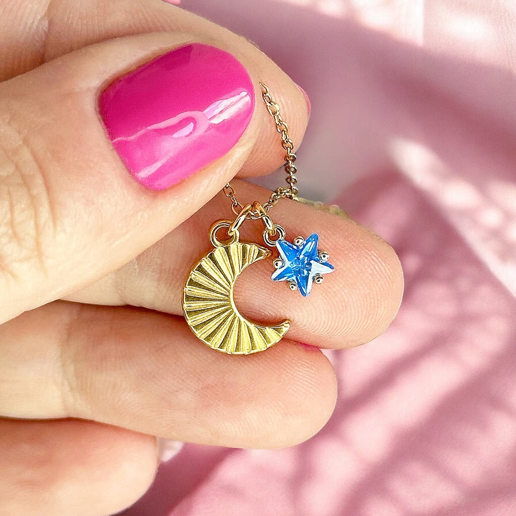 Star charm necklace gold store