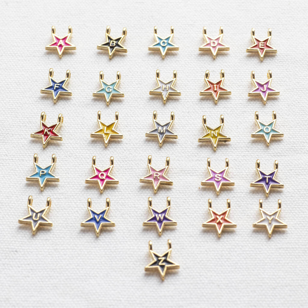 Image shows all enamel stars A-Z