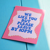 Humorous A5 art print with quirky border design and retro-style lettering