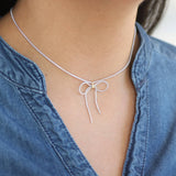 Snake Chain Bow Necklace