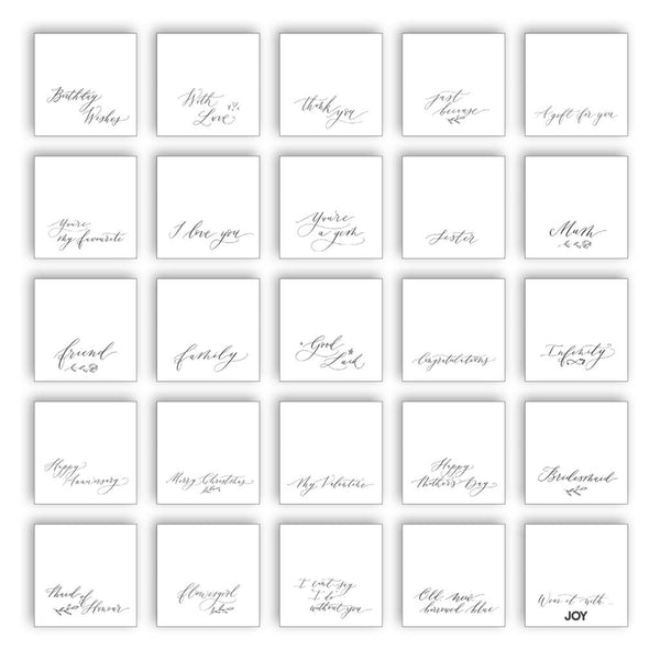 Joy by Corrine Smith sentiment card range