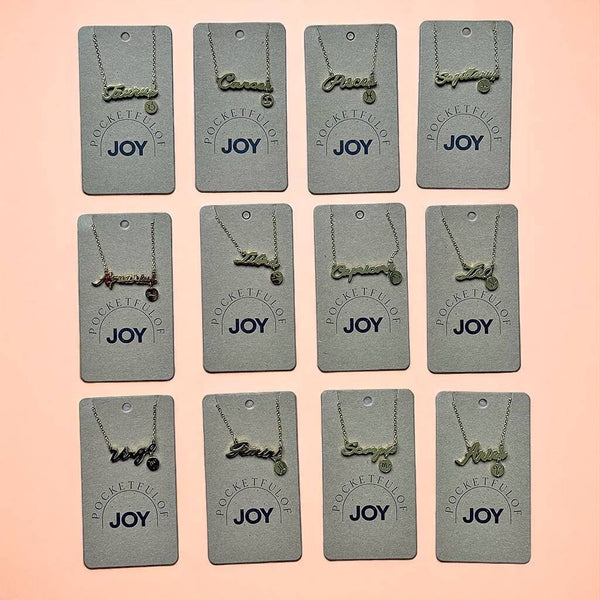 Zodiac Gift Set – Gold Star Sign Necklace And Celestial Notebook