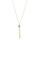 'Mum' Engraved September Birthstone Necklace Gold Plated