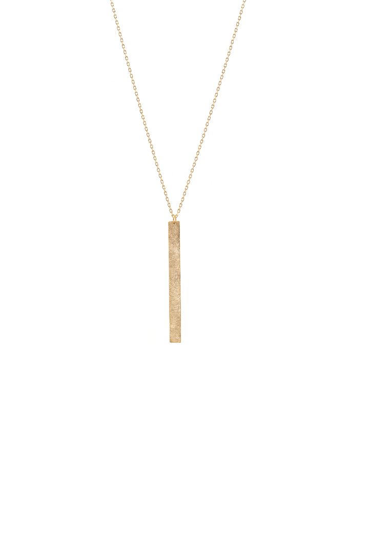 'Mum' Engraved March Birthstone Necklace Gold Plated