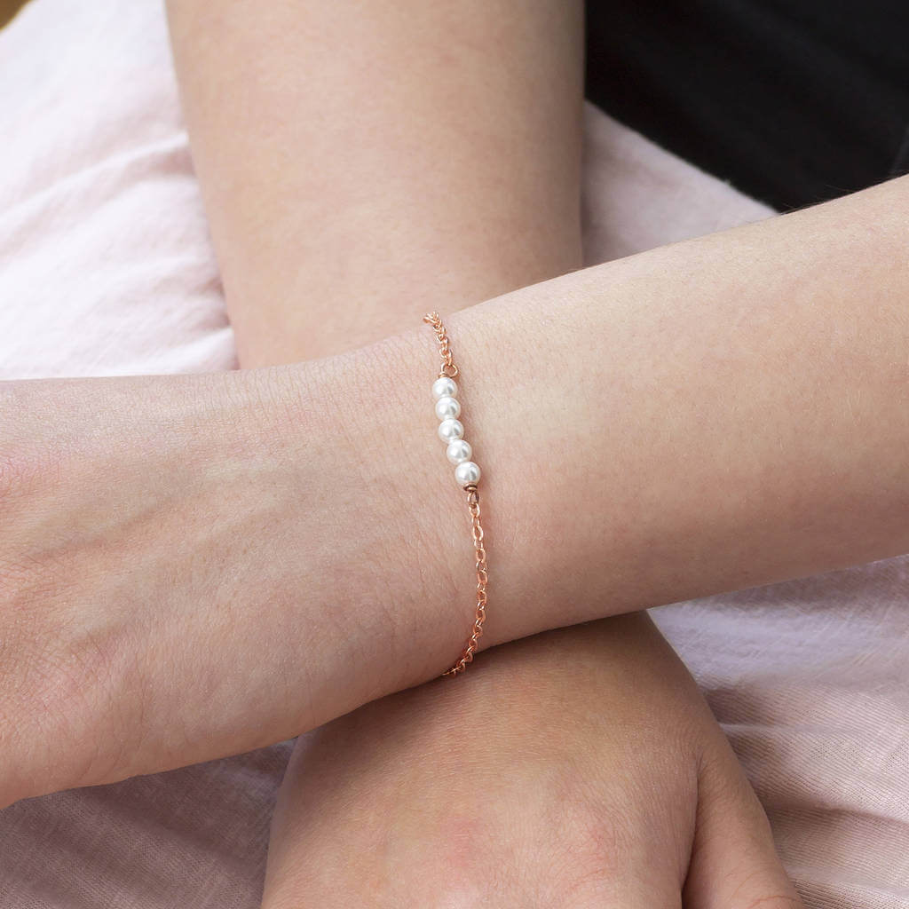 Delicate Swarovski Pearl Bracelet JOY by Corrine Smith