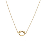 Friendship Knot Necklace Gold Plated
