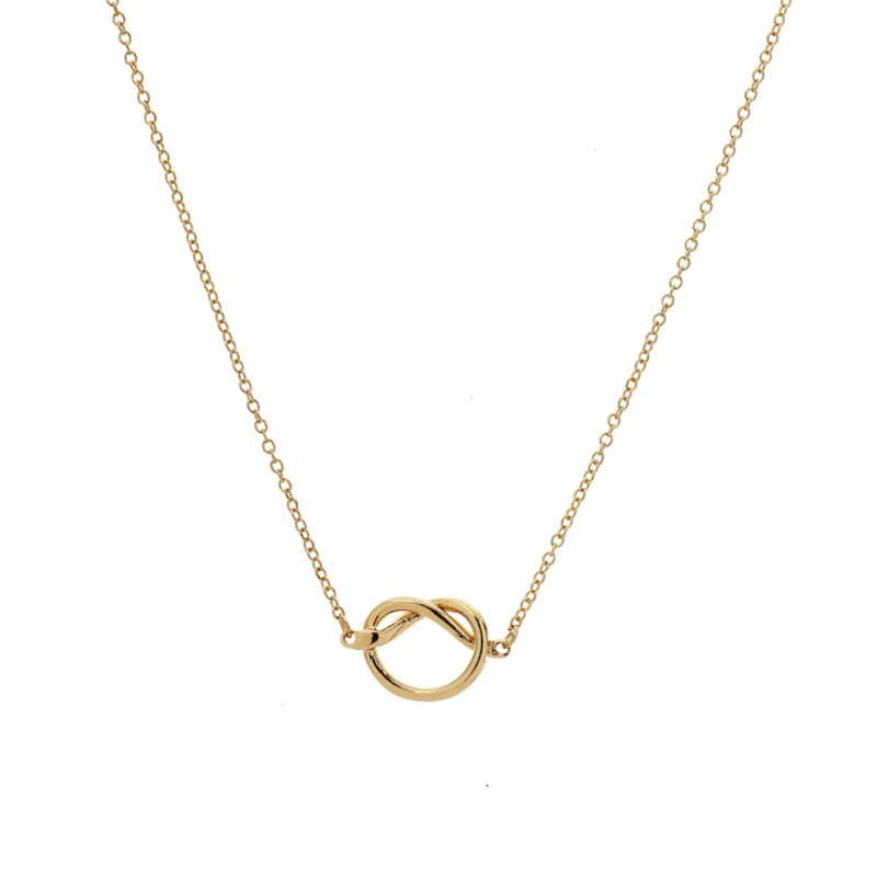 Friendship Knot Necklace Gold Plated