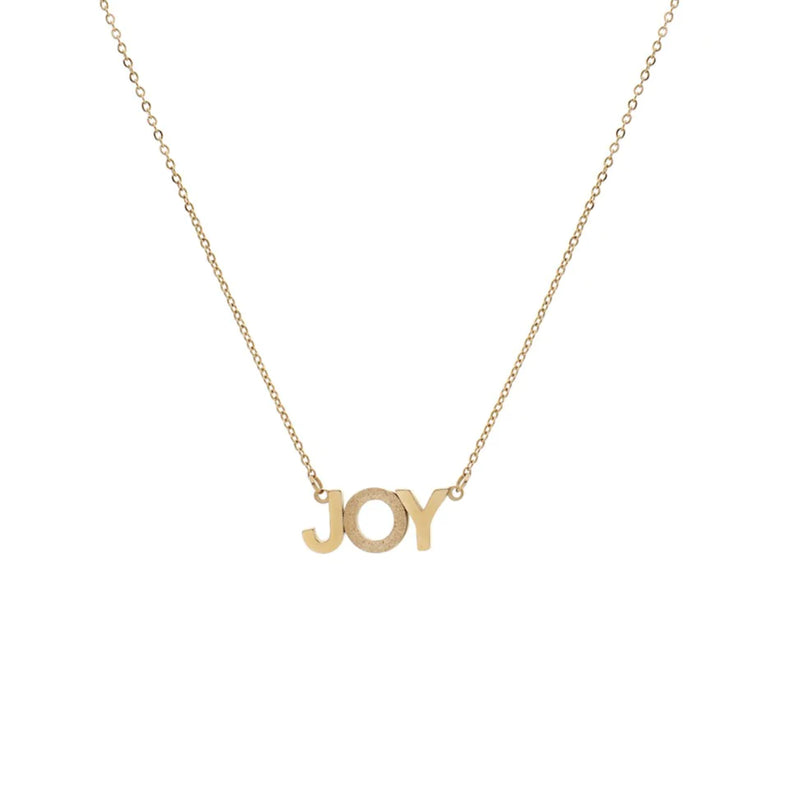 JOY Positive Affirmation Necklace Gold Plated