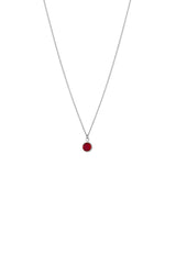 January Birthstone Crystal Necklace Sterling Silver