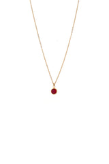 July Birthstone Crystal Necklace Gold Plated