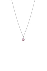 June Birthstone Crystal Necklace Sterling Silver