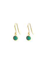 May Birthstone Crystal Drop Earrings Gold Plated