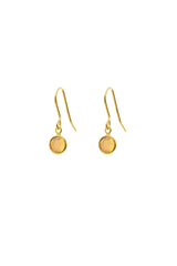 November Birthstone Crystal Drop Earrings Gold Plated