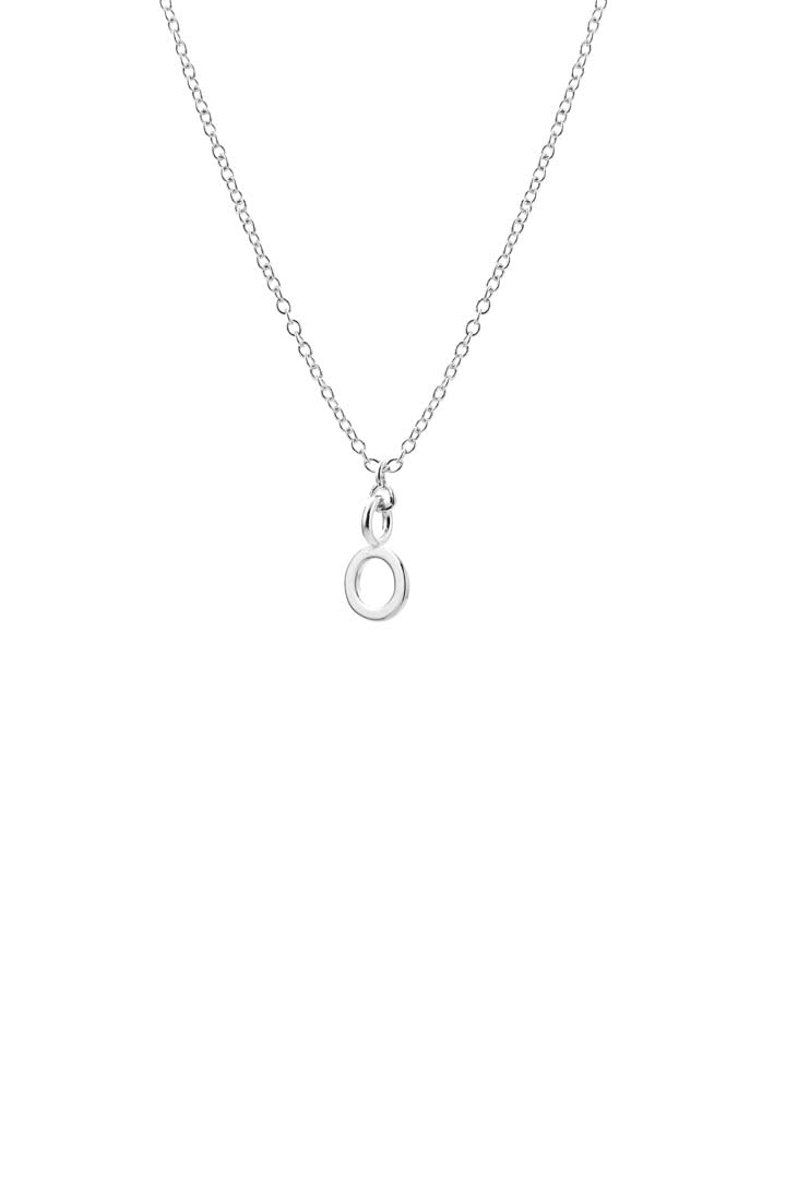 Dainty Initial 'O' Necklace Silver Plated