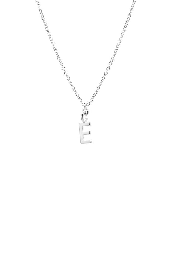 Dainty Initial 'E' Necklace Silver Plated