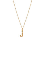 Dainty Pearl Initial 'J' Necklace Gold Plated
