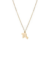 Scorpio Zodiac Charm Necklace Gold Plated