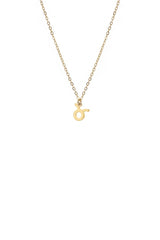 Taurus Zodiac Charm Necklace Gold Plated