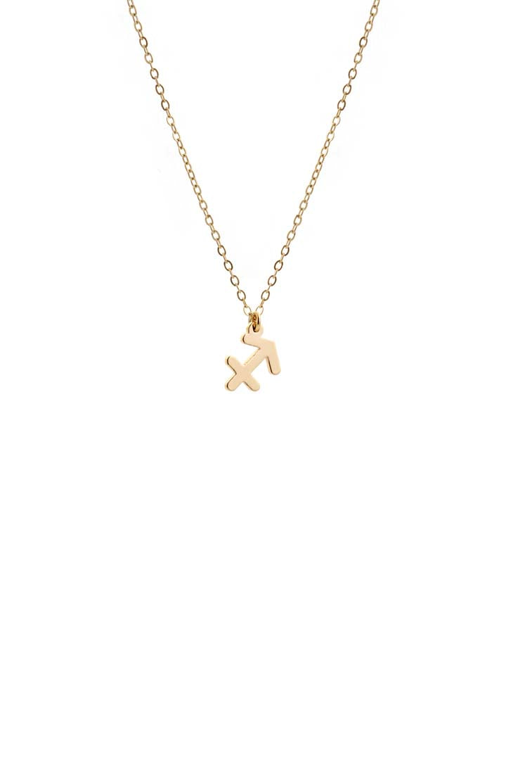 Sagittarius Zodiac Charm Necklace Gold – JOY by Corrine Smith