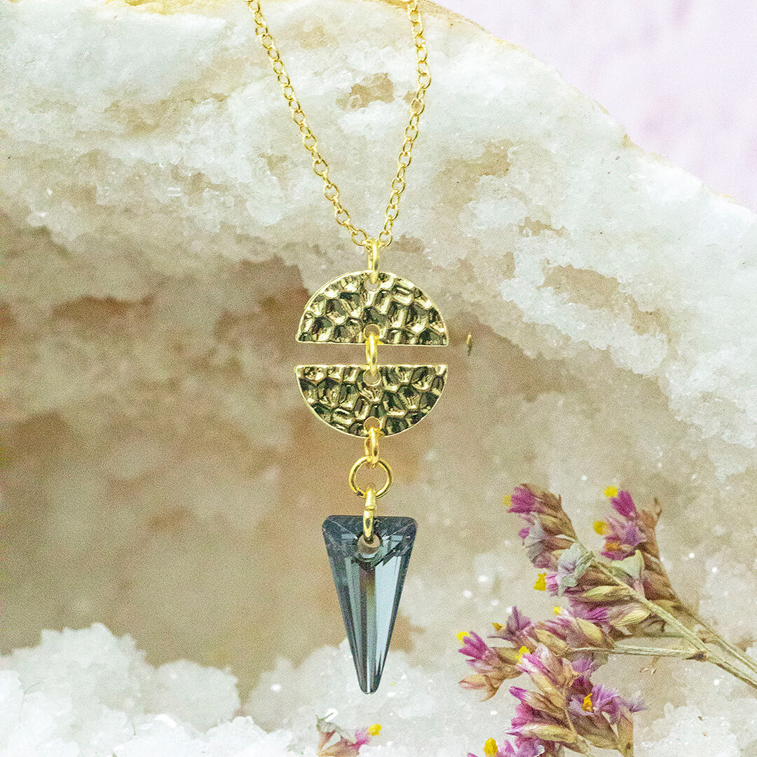 Ero Black Moon Phase Necklace JOY by Corrine Smith