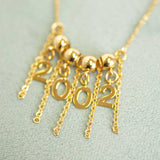 Gold Plated Significant Date Charm Necklace