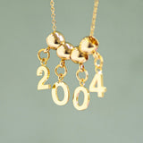 Gold Plated Significant Date Charm Necklace