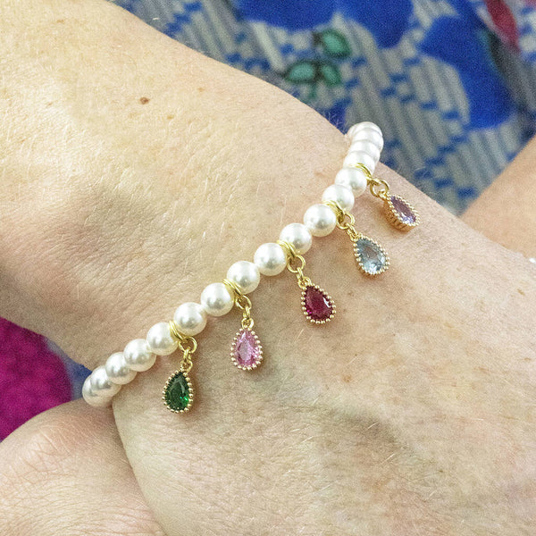 Pearl on sale birthstone bracelet